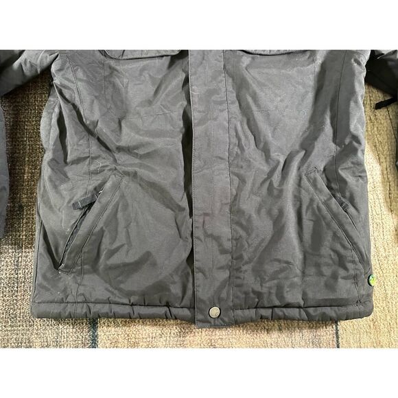 Burton Snowboard Ski Jacket Girls Large Black Hooded Sherpa lined - Picture 3 of 11